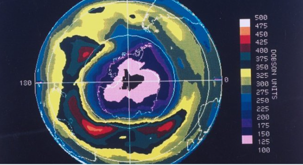 ozone layer depletion map